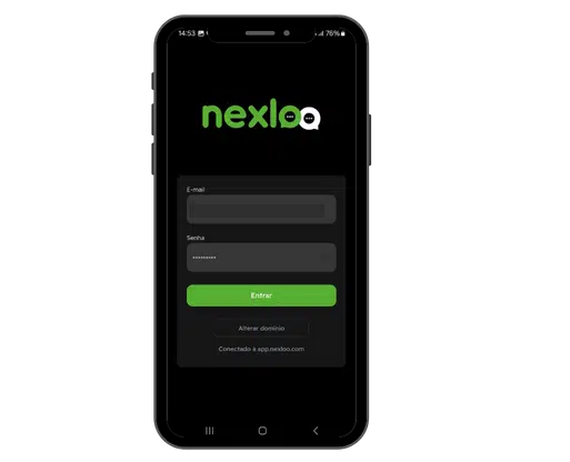 4 - nsira seu e-mail e senha para acessar o aplicativo
