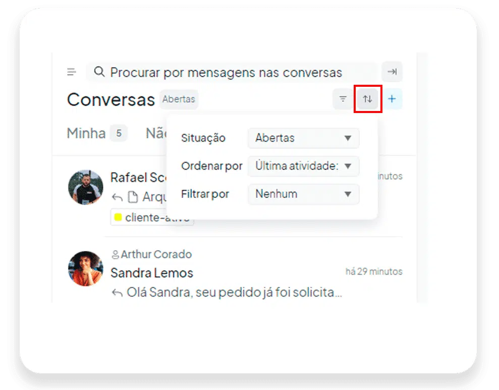 Filtros de Atendimento nexloo