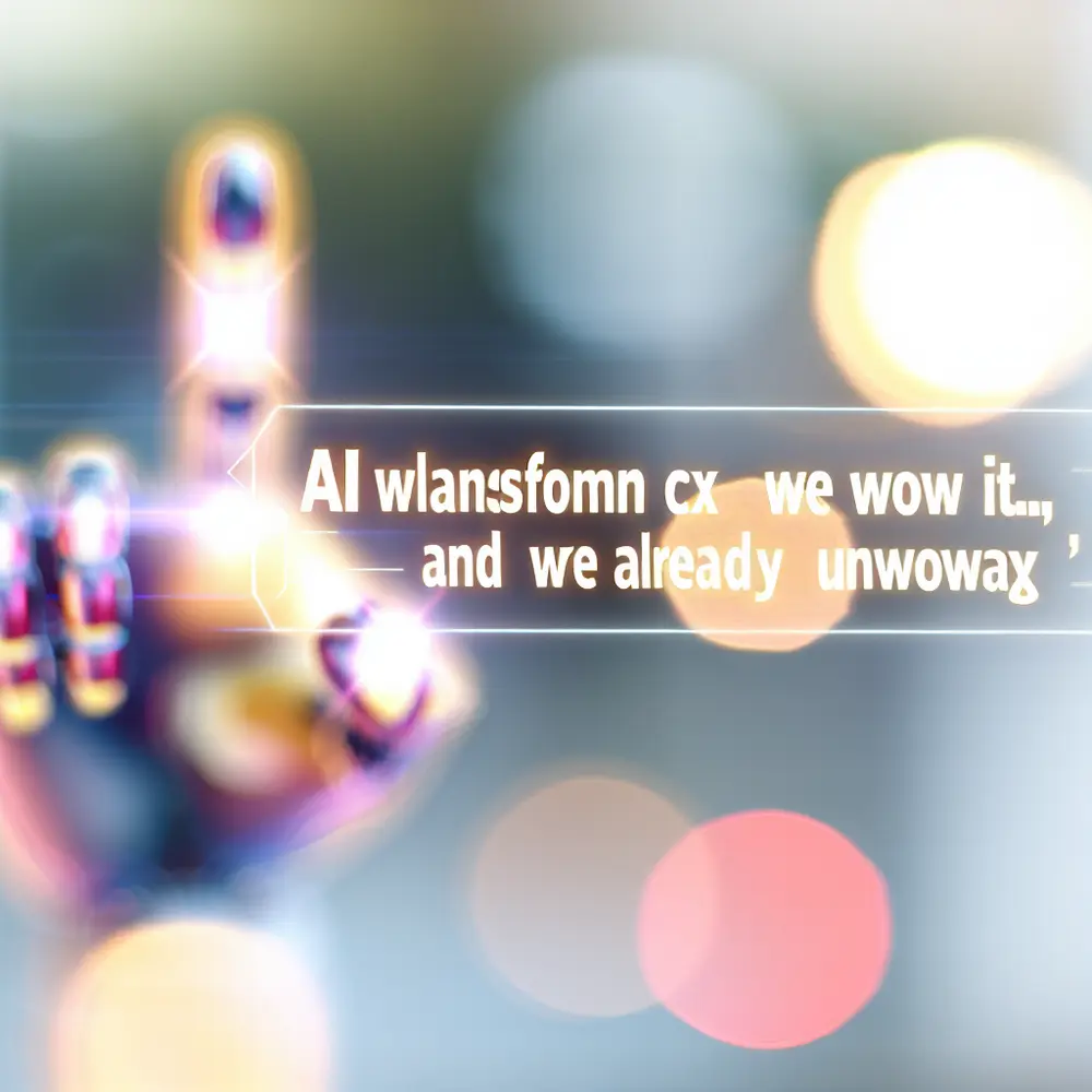 AI Will Transform CX as We Know It—and We’re Already Underway