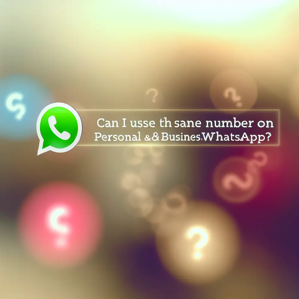 Can I Use the Same Number for Personal and Business WhatsApp?