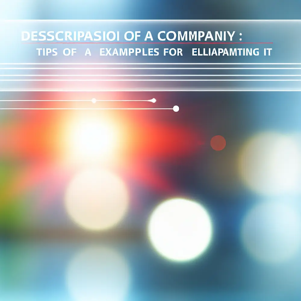 Company Description: Tips and Examples to Create It