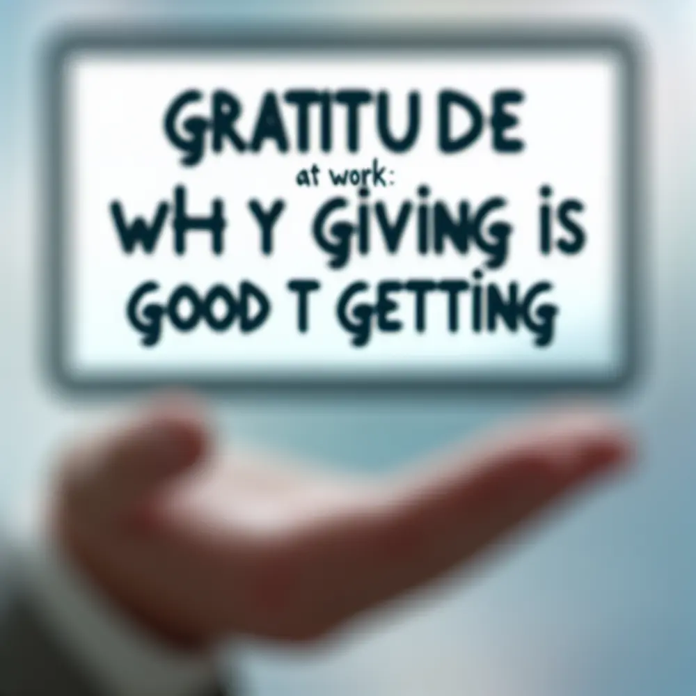 Gratitude at Work: Why Giving Is as Good as Getting