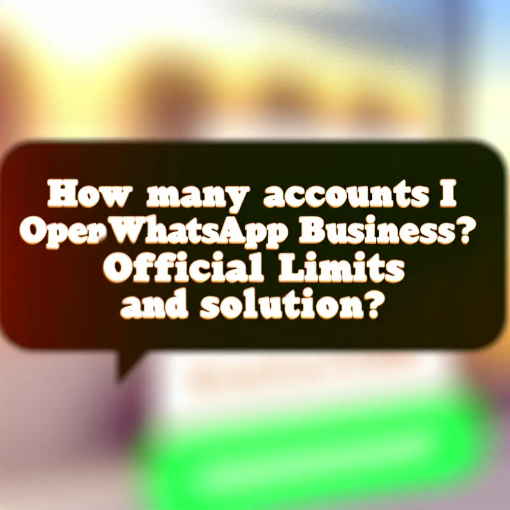How many accounts can I have opened on WhatsApp Business? | Limits and official solutions